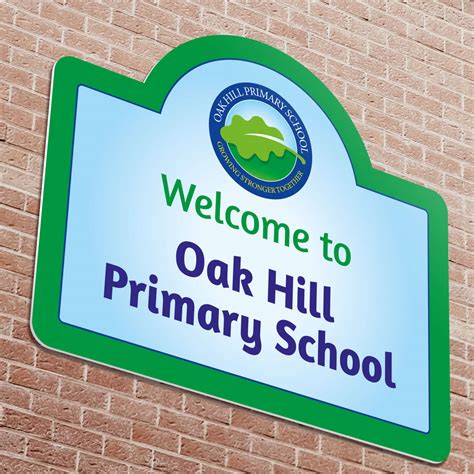 school signage.